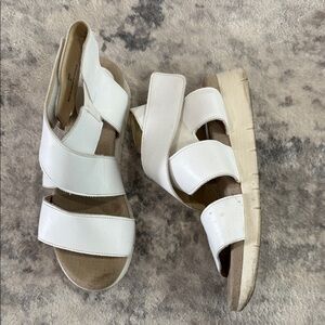Piper White Wedge Sandals - Size 39